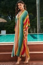 Tanya Rainbow Printed Maxi Kaftan - Image 4