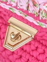 Tara Contrast Color Weave Tassel Flap Bag - Image 5