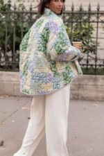 Teagan Patchwork Floral Print Quilted Puffer Jacket - Image 11