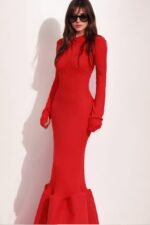 Teresa Long-sleeves Mermaid Maxi Dress - Image 3