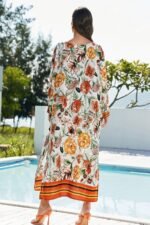 Vera Floral Printed Maxi Kaftan - Image 5