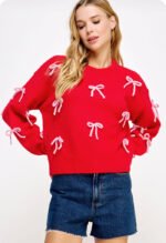 Crush Sweater-Valentine Red