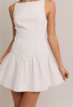 Aubrey Drop Waist Dress-White - Image 3