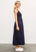Caroline Midi Dress-Navy - Image 3