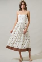 Cerise Shells Midi Dress