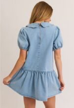 Audrey Denim Mini Dress - Image 5