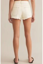 Classic Hi-Rise Denim Short-Off White - Image 4