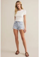 Classic Hi-Rise Denim Short-Faded Indigo - Image 5