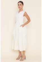 Chloe Pleat Dress - Image 4