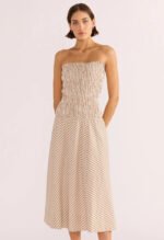 Artemis Shirred Midi Dress