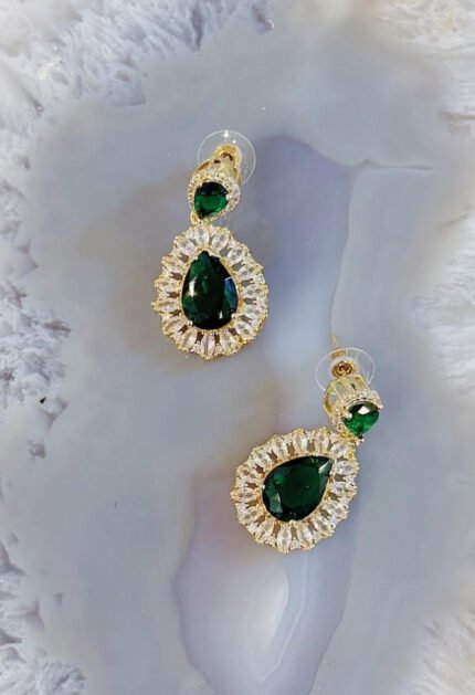 Danielle Earrings-Emerald