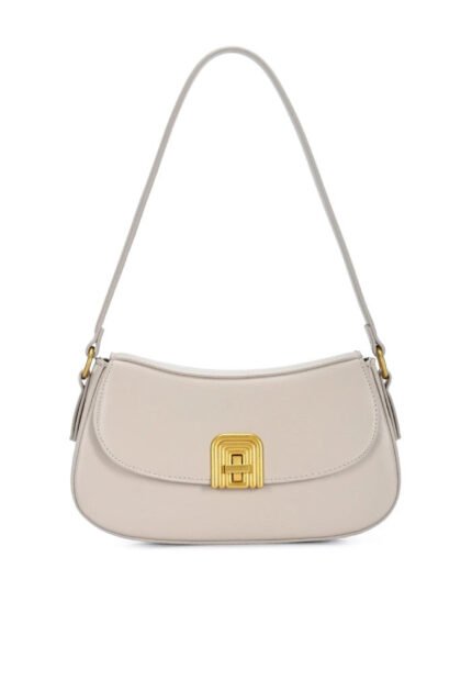 Arch Buckle Twist Lock Bag-Oat