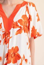 Audrina Floral Maxi Dress-Orange - Image 3