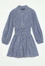 Campsis Dress-Striped Blue and White - Image 4