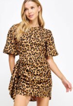 Aries Mini Dress-Leopard