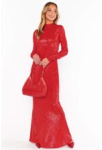 All Out Maxi Dress-Red Sequin - Image 6