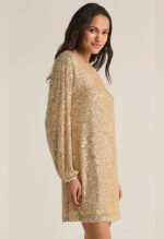 Andromeda Sequin Dress-Champagne - Image 3